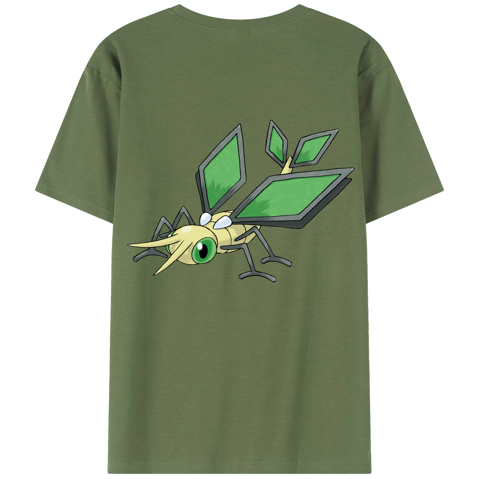 （画像用） ポケットモンスター Pokémon 綿100％ メンズ半袖Tシャツ（バックプリント） 通気性